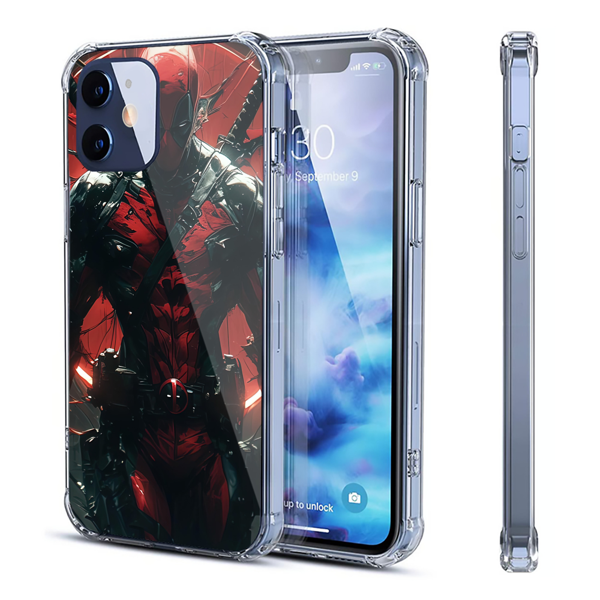 （画像用） Deadpool デッドプール 【iPhone 12シリーズ対応】透明スマホケース（クリアソフトケース）
